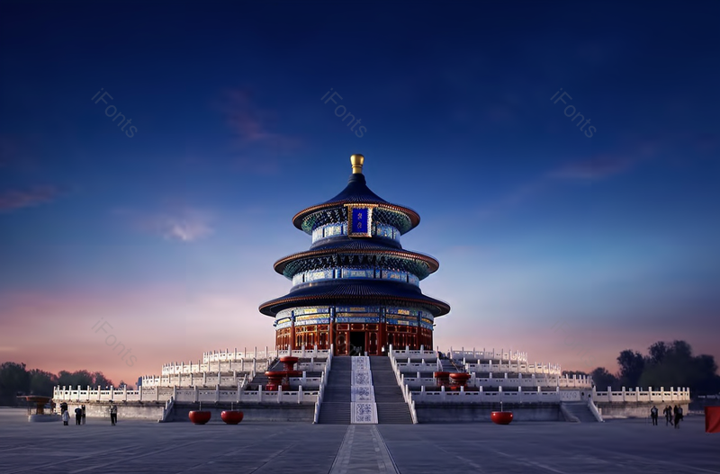 北京天坛夜景宏伟的古典人造建筑室外无人的广场图像摄影,高清,摄影图,摄影图片,图片大全,摄影图免费下载